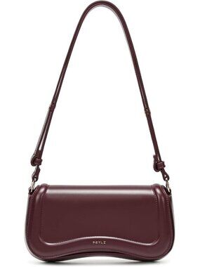 Women's Wine Red Cross-body Purse Waterproof Leather Small Shoulder Bag